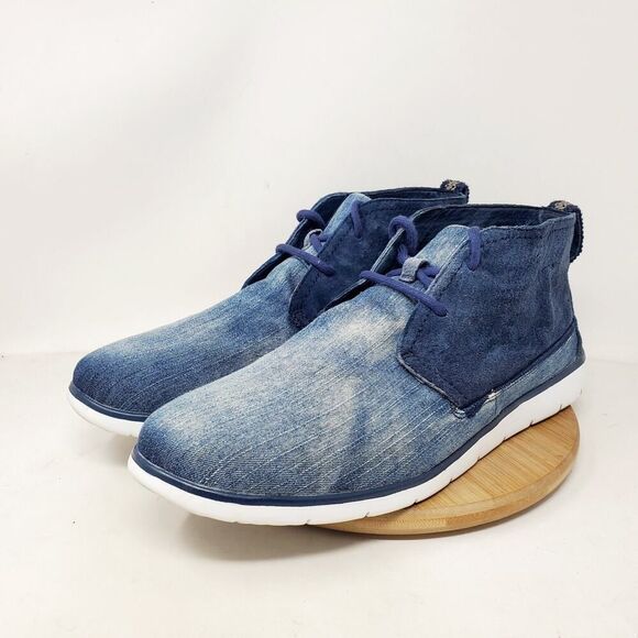 UGG Freamon Chukka Boots Mens 13 Stone Washed Denim‎ Blue Lace Up Shoes main image 5